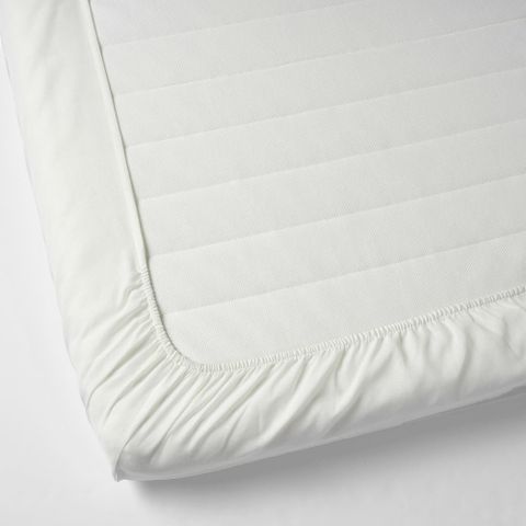 Простыня на резинке IKEA TAGGVALLMO (ТАГГВАЛЛЬМО), Белый, 90х200 см