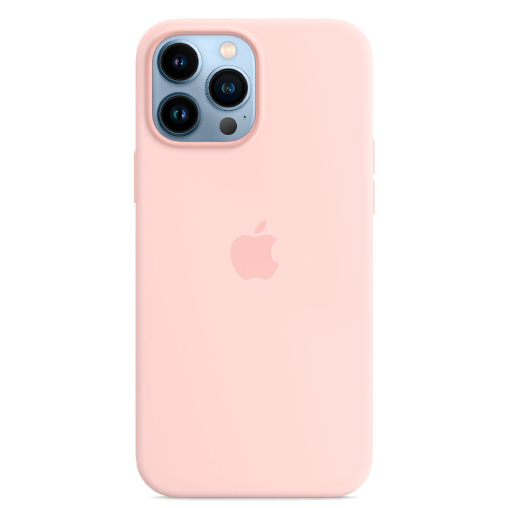 Силиконовый чехол с поддержкой MagSafe Apple Silicone Case для iPhone 13 Pro, Chalk Pink (Розовый мел)