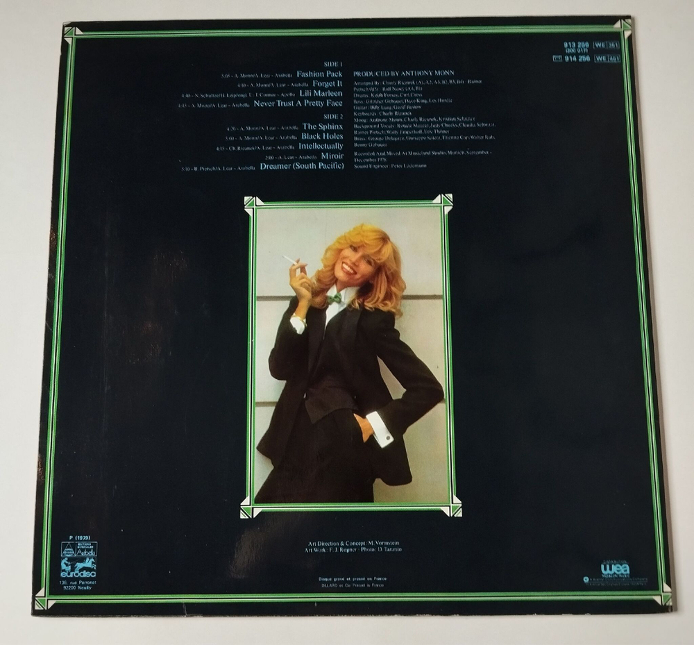 Винтажная виниловая пластинка LP Amanda Lear Never Trust A Pretty Face (France 1979) (Poster)