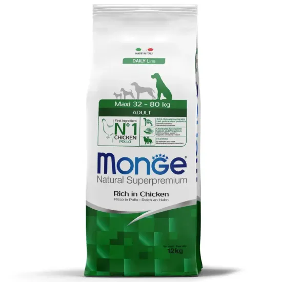 Корм для собак Monge Dog Maxi Adult – Курица с рисом 12 кг