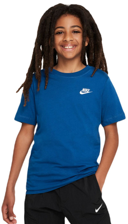 Футболка для мальчика теннисная Nike Kids NSW Tee Embedded Futura - court blue/white