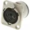 Neutrik NC3FD-V панельный разъем XLR female серии D, вертикальная установка на ПП