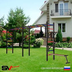 Уличная шведская стенка Sv Sport рукоход х 2 У54711 (Брусья/Стойка/Скамья/Кронш бокс)