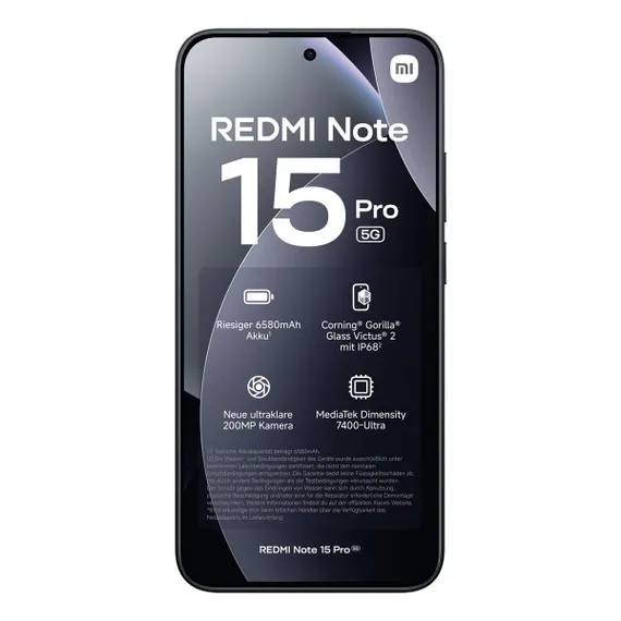 Смартфон Xiaomi Redmi Note 15 4G NFC 6 ГБ | 128 ГБ (Чёрный | Black) (версия Global)