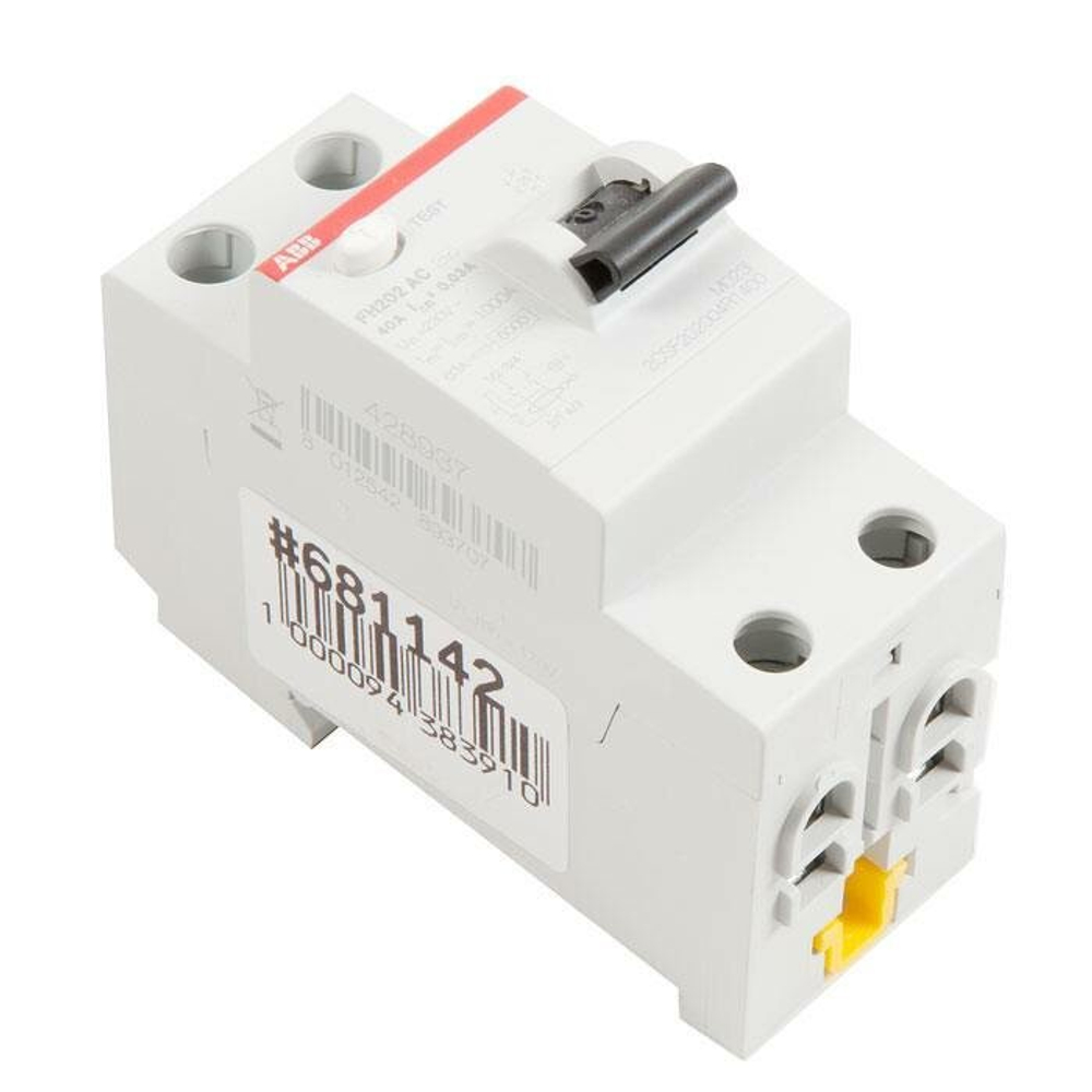 Выключатель дифференциальный УЗО ABB 2P FH202 AC-40/0,03A (1шт) (арт. 2CSF202004R1400)