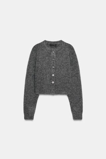 ZARA КАРДИГАН НА ПУГОВИЦАХ, МЯГКИЙ СЕРЫЙ