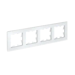 Рамка стеклянная на 4 поста Systeme Electric AtlasDesign Nature Белый ATN320104