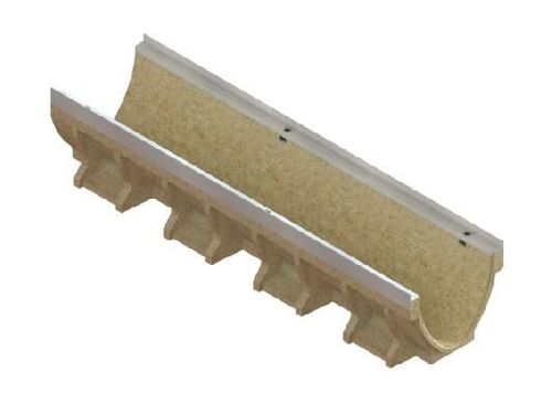 Лоток водоотводный CompoMax Drive полимербетонный V-образный DN200 H210 кл.С 75476V