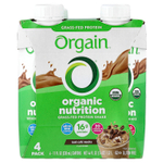 Orgain, Organic Nutrition, протеиновый коктейль из молока коров травяного откорма, со вкусом холодного кофе мокко, 4 пакетика по 330 мл (11 жидк. унций)