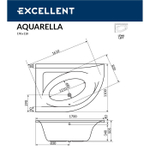 Акриловая ванна Excellent Aquarella 170x110 лев. WAEX.ARL17WH