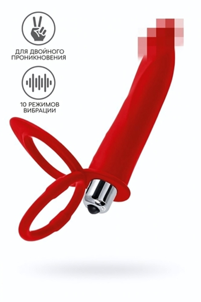Насадка Black&Red для двойного проникновения красная 19 см
