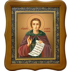 Феодор Иорданский преподобный. Икона на холсте.