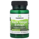 Swanson Vitamins, Экстракт черного имбиря, 100 мг, 30 растительных капсул