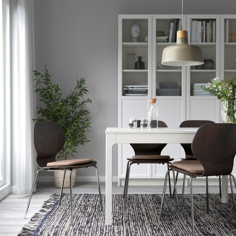 IKEA ÄLVGRÄSMAL  (ИКЕА ÄЛВГРÄСМАЛ)  -  Подушка для стула, бежевая, 32,6/31,3x33x3 см