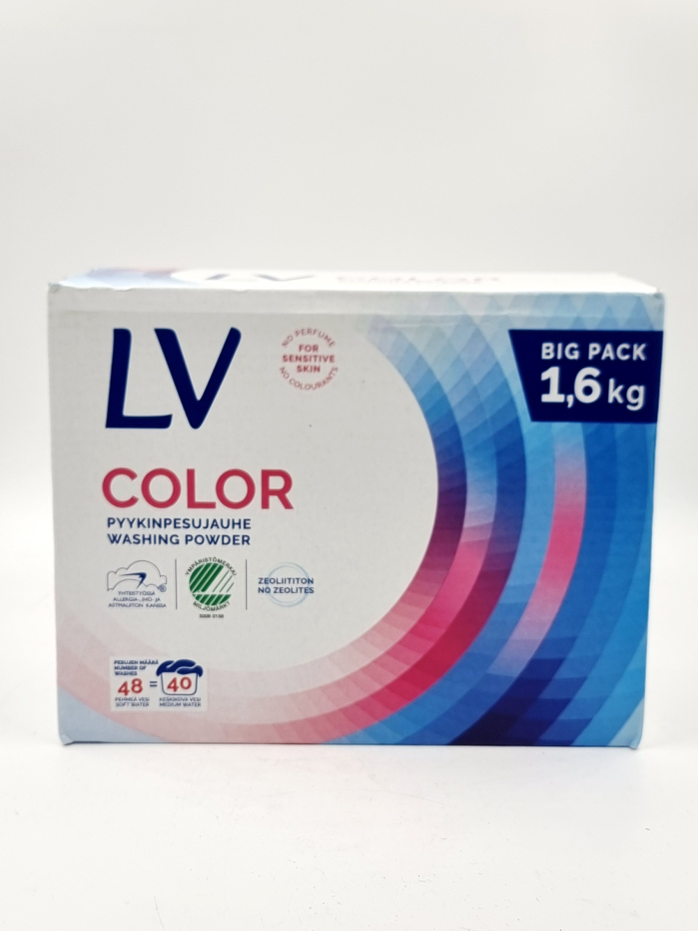 LV Стиральный порошок для цветного белья 1,6 кг (из Финляндии)