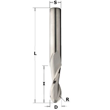 Фреза спиральная монолитная 8x32x80 Z=2 S=8 RH CMT 199.081.11