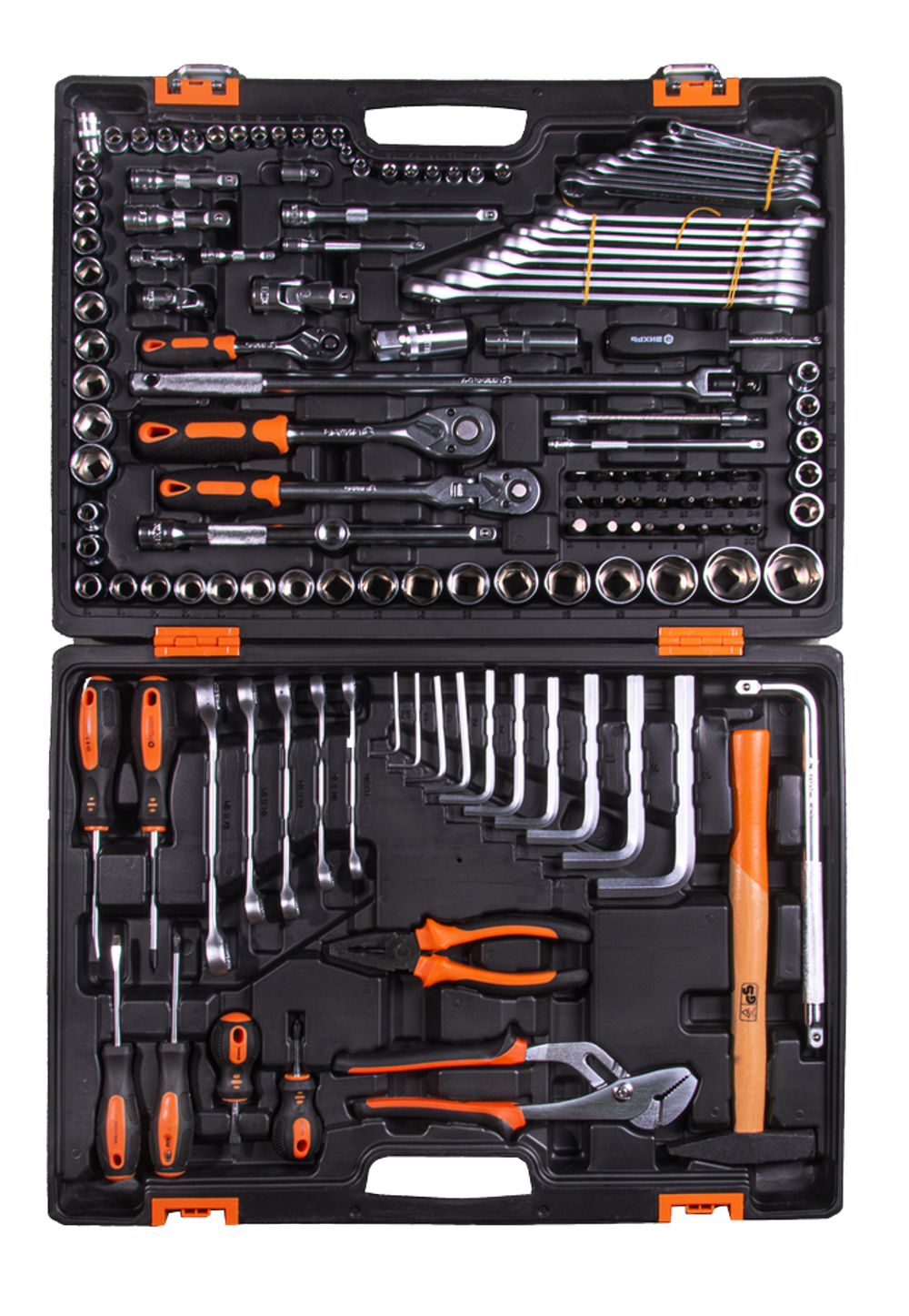 Набор инструментов, 1/2", 1/4", CrV, в кейсе 142 предм Вихрь