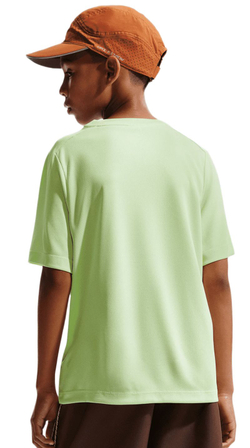 Футболка для мальчика теннисная Nike Boys Dri-FIT Multi Short Sleeve - light liquid lime/white
