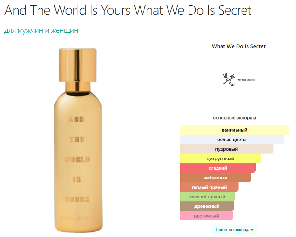 What We Do Is Secret — And The World Is Yours 50ml (duty free парфюмерия)