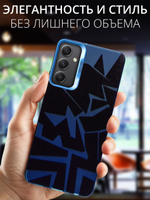 Дизайнерский чехол из пластика для SAMSUNG GALAXY A34 с усиленной защитой камеры и глянцем