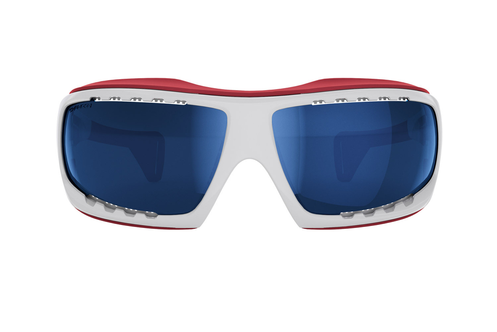 Спортивные очки LiP Typhoon / Gloss White - Red / Zeiss / PA Polarized / Gun Blue