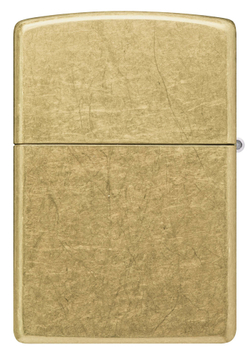 Зажигалка Zippo Classic с покрытием Street Brass, латунь/сталь, золотистая, 38x13x57 мм