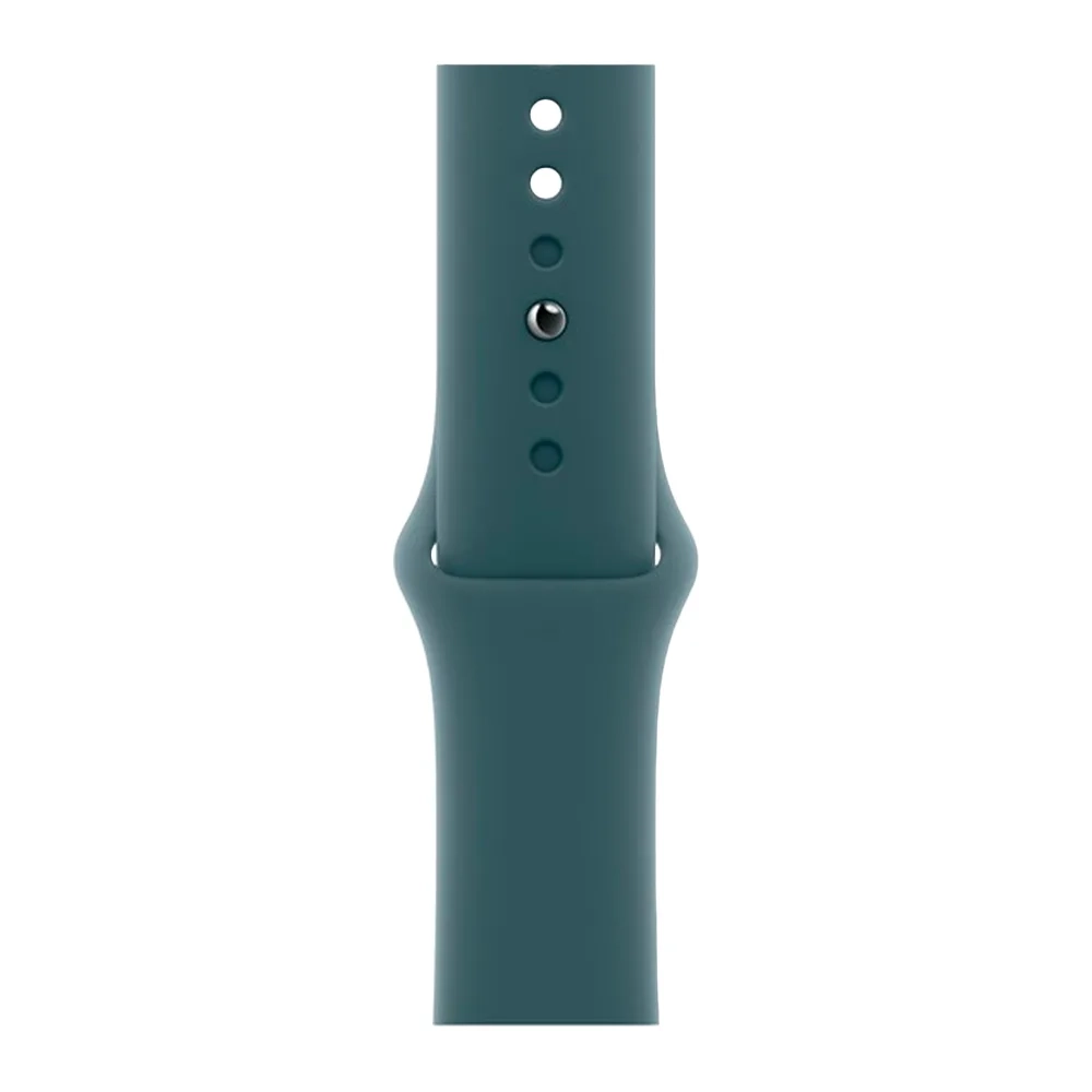 Умные часы Apple Watch Series 10 GPS, 42mm, Jet Black Aluminium Case with Sport Band M/L, Lake Green (Черный)