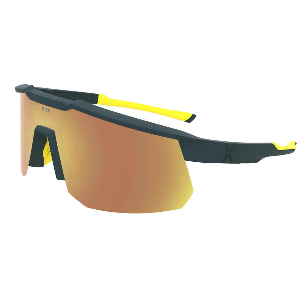Спортивные очки HILX Big Head / Matt Green Yellow / Gold Lens