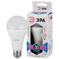 Лампа светодиодная ЭРА STD LED A65-30W-840-E27 30Вт груша нейтральный белый свет Е27 | Лампы cветодиодные Груша (A)