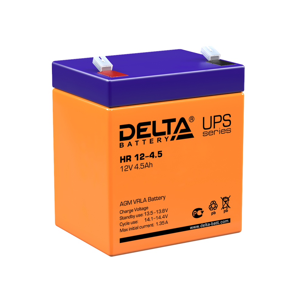 Аккумулятор DELTA HR 12-4.5 - AGM ( 12В / 4,5Ач )