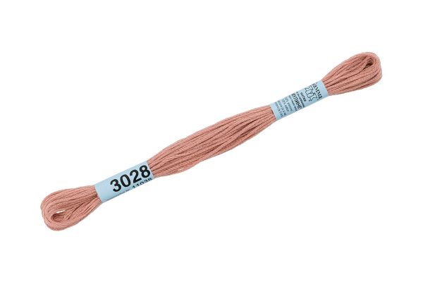 Мулине Gamma 100% хлопок, цв.3028 молочный шоколад, 24 мотка по 8 метров
