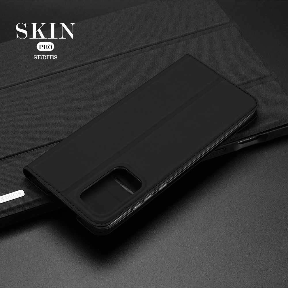 Чехол книжка из кожи черного цвета для Samsung Galaxy A53 5G, серия Skin Pro Series от Dux Ducis
