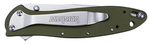 K1660OL Leek - нож склад., алюм. рук-ть оливк.,клинок Sandvik 14C28N