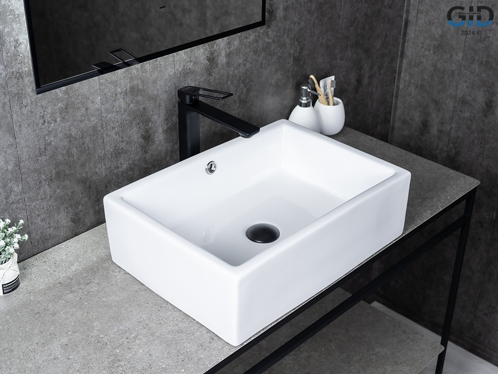 Раковина Gid N9129 51125 накладная белая 51x38x15