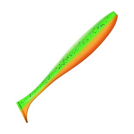 Приманка ZUB-IZI 125мм(4,8")-5шт, (цвет 022) зеленый верх -оранжевый низ