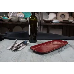 Блюдо овальное 36*14 см h2 см Evolution Dark Red P.L. Proff Cuisine [1]
