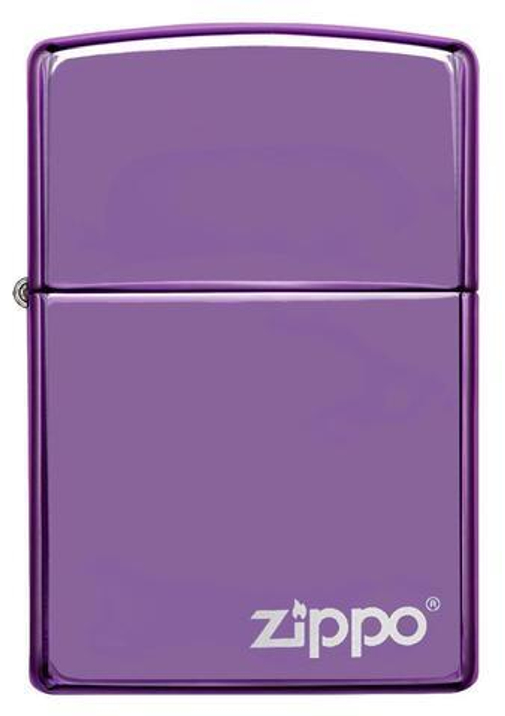 Зажигалка Zippo L с покрытием Abyss, латунь/сталь, сиреневая с фирменным логотипом