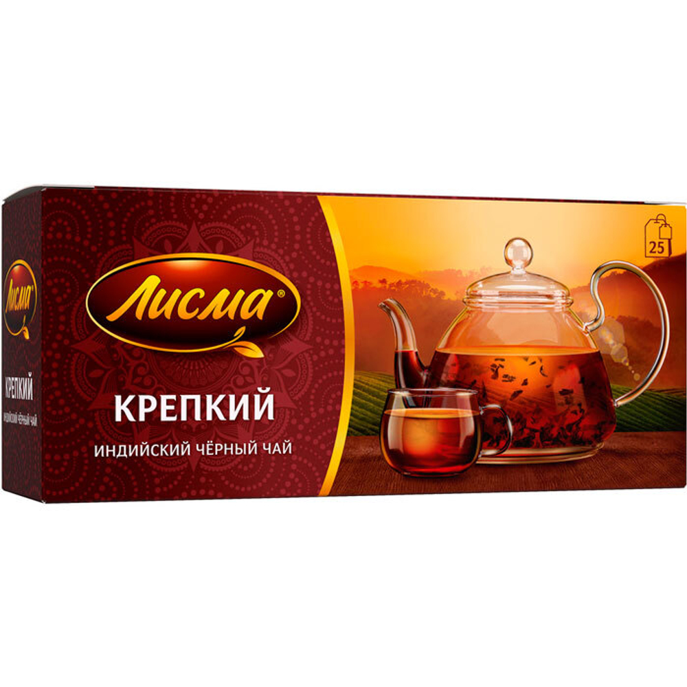 Чай в пакетиках Лисма Крепкий 25 шт