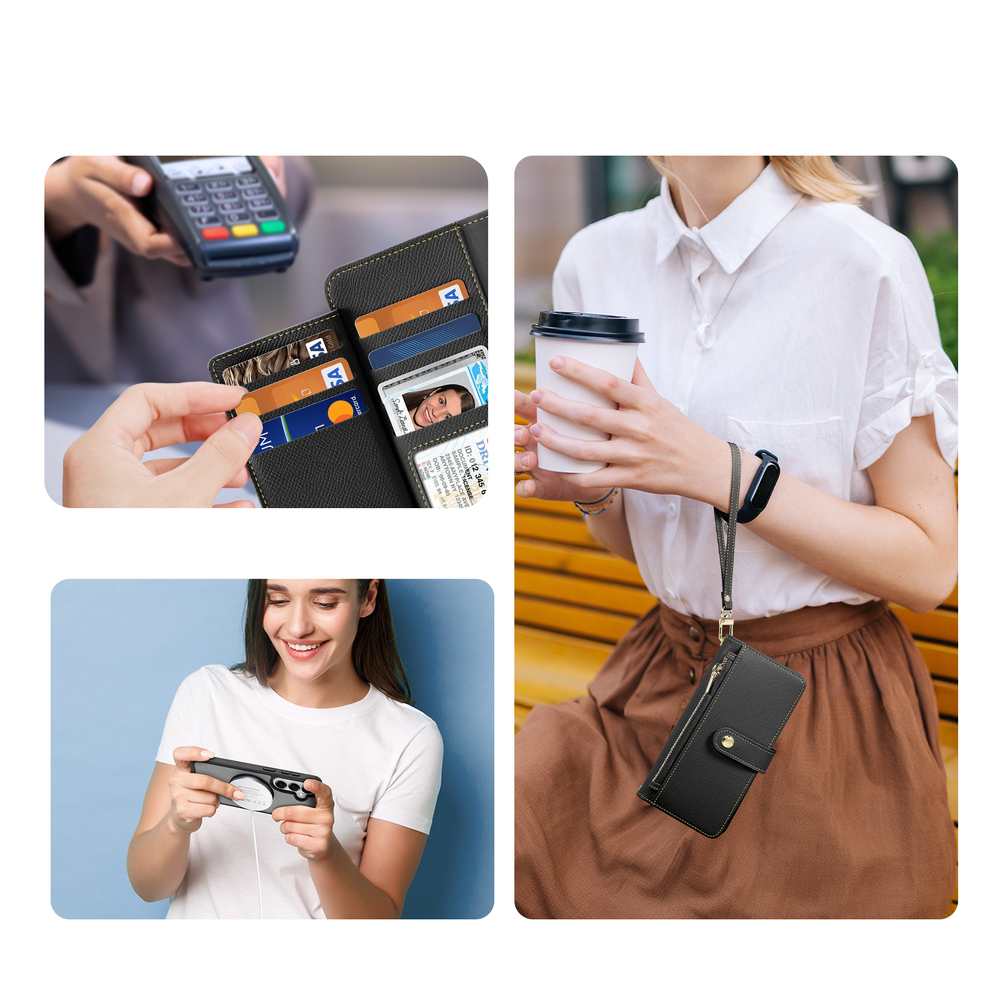 Чехол кошелек с MagSafe из кожи для Samsung Galaxy S26, серия Lawa Series от Dux Ducis