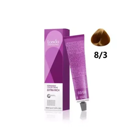 Londa Color стойкая крем-краска, 8/3 светлый блонд золотистый, 60мл