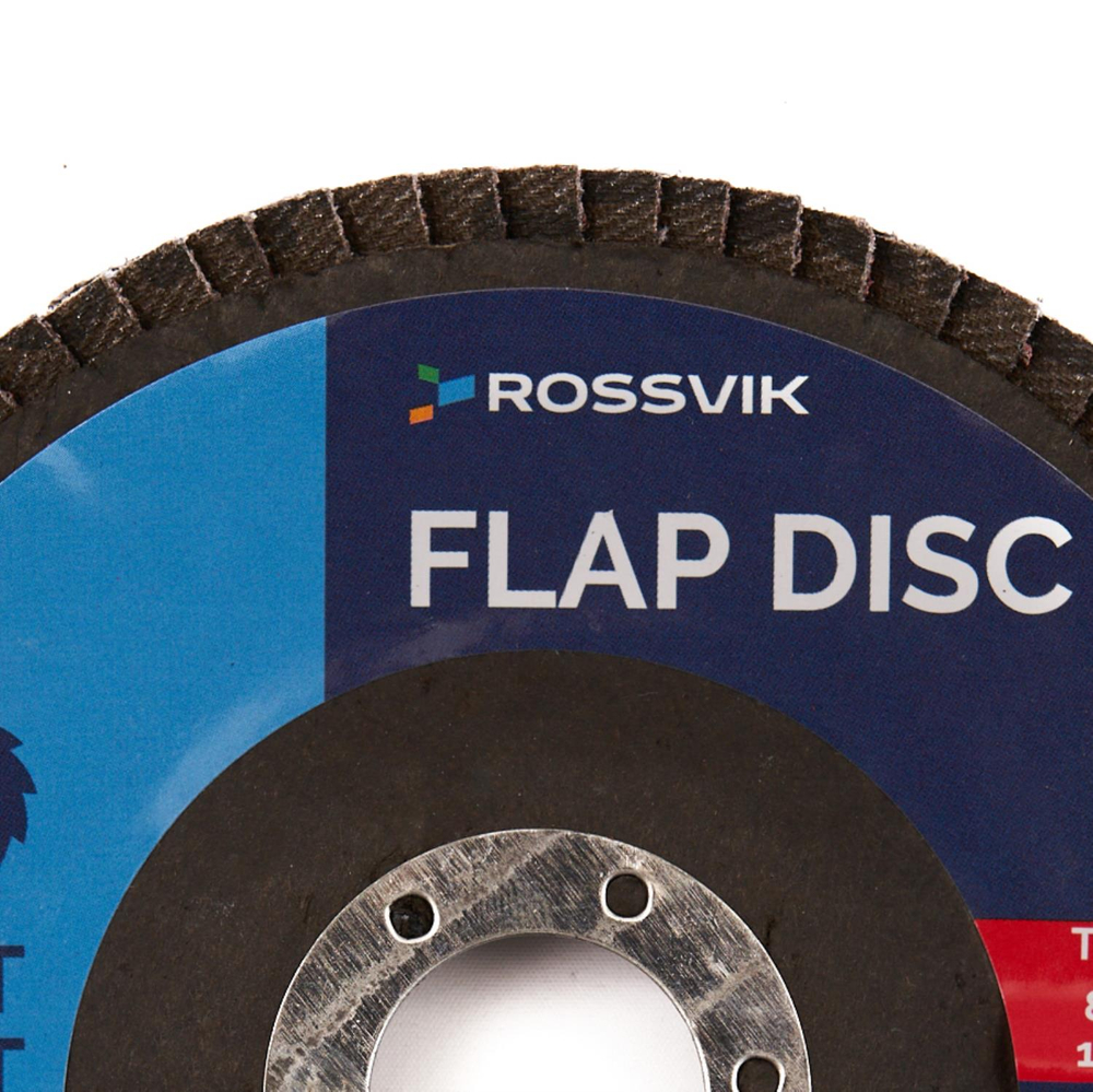 Круг шлифовальный лепестковый ROSSVIK 125*22мм 40 Grit. Тип29, Zr, 80м/с, 12250об/мин