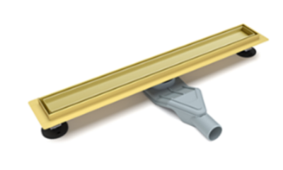 Трап CL6138G/60 Ceramalux матовое золото ,  щелевой, нерж.сталь, 600 мм