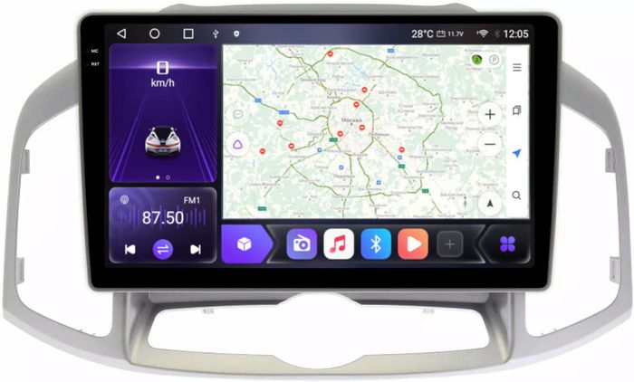 Магнитола для Chevrolet Captiva 2011-2015 - Kuberg OL-1276 QLed+2K, Android 12, Быстрая, CarPlay, 4G SIM-слот