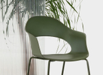 Кресло пластиковое Scab Design Lady B Go Green, оливковый