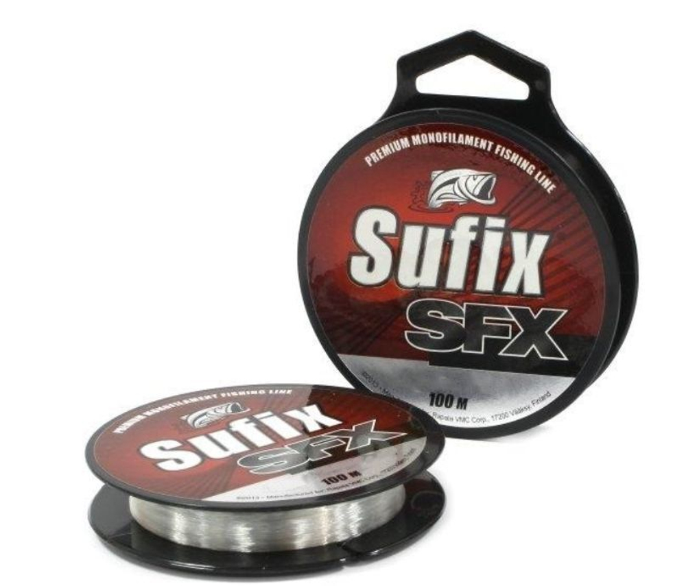 Леска для рыбалки монофильная Sufix SFX прозрачная 100 м 0,20 мм 2,5 кг. Товар уцененный