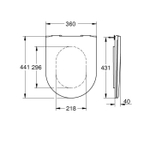 Сиденье для унитаза Grohe ESSENCE soft close (39577001)