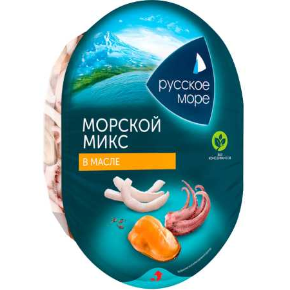 Коктейль Морской микс в масле Русское море 180 гр
