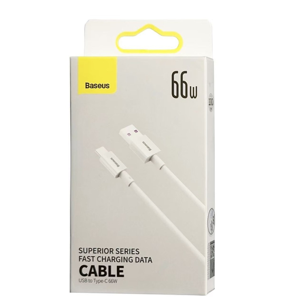 Usb Кабель-зарядка TYPE-C Baseus Superior Series 66W 1м CATYS-02 белый