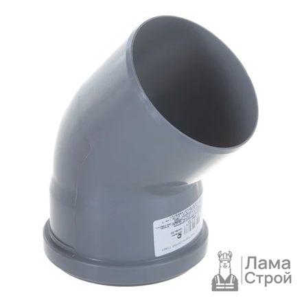 Отвод ПВХ 110/67 безнапорный серый
