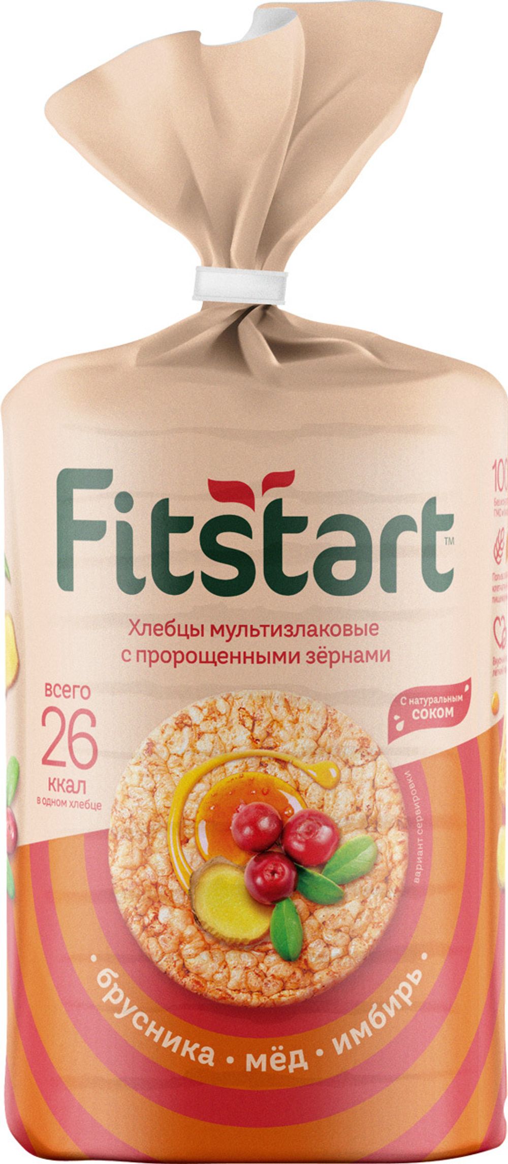 Хлебцы Fitstart Брусника, Имбирь и Мед 100г